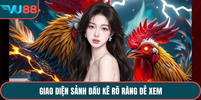 Giao diện sảnh đấu kê rõ ràng dễ xem