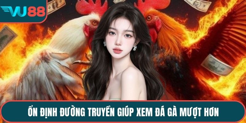 Ổn định đường truyền giúp xem đá gà mượt hơn